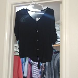 Black button-up shirt